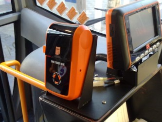 The first tag on/off HOP ticket readers in buses